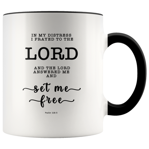 Typography Dishwasher Safe Accent Mugs - The Lord Is My Saviour ~Psalm 118:5~