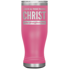 Bible Verses Boho 20oz Stainless Steel Vacuum Insulated Tumbler - Philippians 4:13 Design 3
