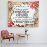 Bible Verses Vivid Print Versatile Tapestry - Prayer for Protection ~Psalm 91:9-16~ (Design: Flower Frame 2)