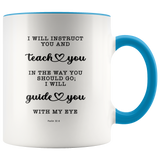 Typography Dishwasher Safe Accent Mugs - My Lord My Guide ~Psalm 32:8~