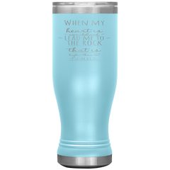 Bible Verses Boho 20oz Stainless Steel Vacuum Insulated Tumbler - Psalm 61:2 Design 3