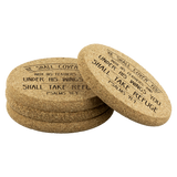Bible Verses Durable Thick Cork Coasters - Psalm 91:4 (Design 3)