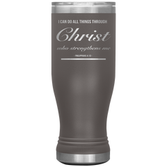 Bible Verses Boho 20oz Stainless Steel Vacuum Insulated Tumbler - Philippians 4:13 Design 2