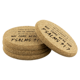 Bible Verses Durable Thick Cork Coasters - Psalm 91:7 (Design 6)