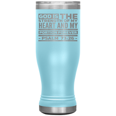 Bible Verses Boho 20oz Stainless Steel Vacuum Insulated Tumbler - Psalm 73:26 Design 5