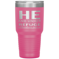 Bible Verses 30oz Stainless Steel Vacuum Insulated Tumbler - Psalm 91:4 Design 4